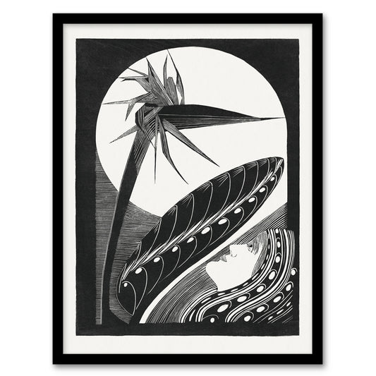 Samuel J De Mesquita Framed Wall Art Strelitzia Overblown And Full Moon