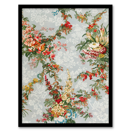 Sir Matthew Digby Wyatt Framed Wall Art Elegant Vintage Flower Pattern
