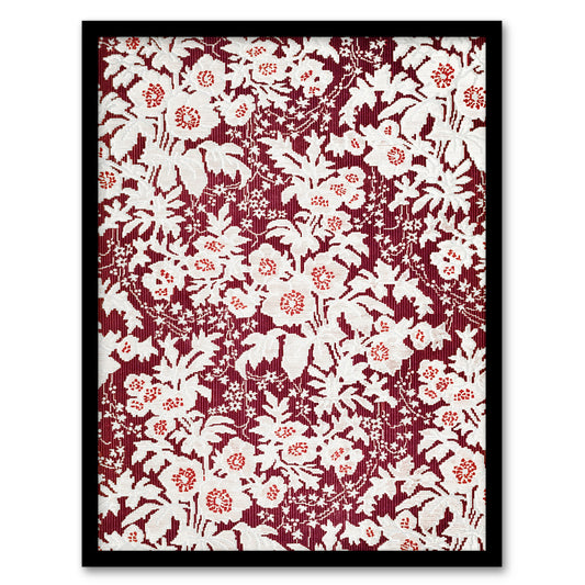 Sir Matthew Digby Wyatt Framed Wall Art Vintage Silk Floral Pattern Home Décor