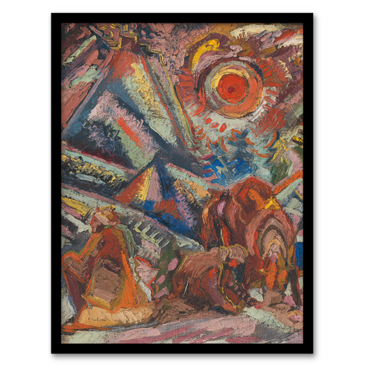 A Rest Abstract Colourful Painting Kubincan Framed Wall Art Print