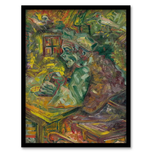 At the Table Bold Colourful Kubincan Framed Wall Art Print