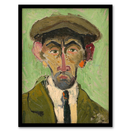 Self Portrait in Green Arnold Weisz Kubincan Framed Wall Art Print