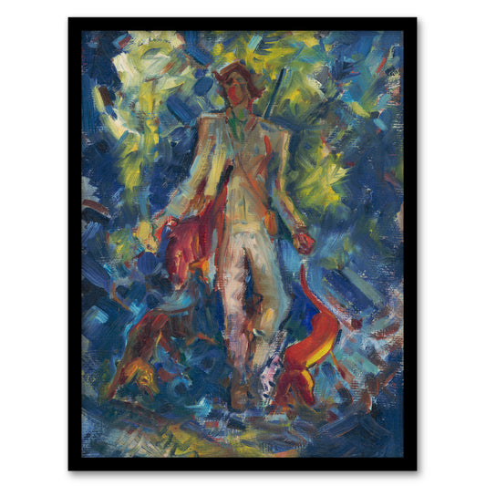 Huntsman With Two Dogs Arnold Weisz Kubincan Framed Wall Art Print