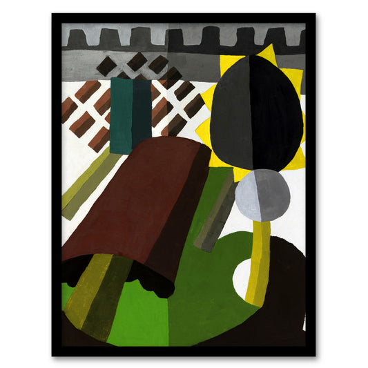 The Inn Abstract Landscape Painting Dove Framed Wall Art Print