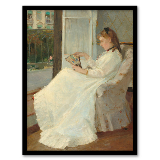 Portrait of Sister at a Window Morisot Framed Wall Art Print