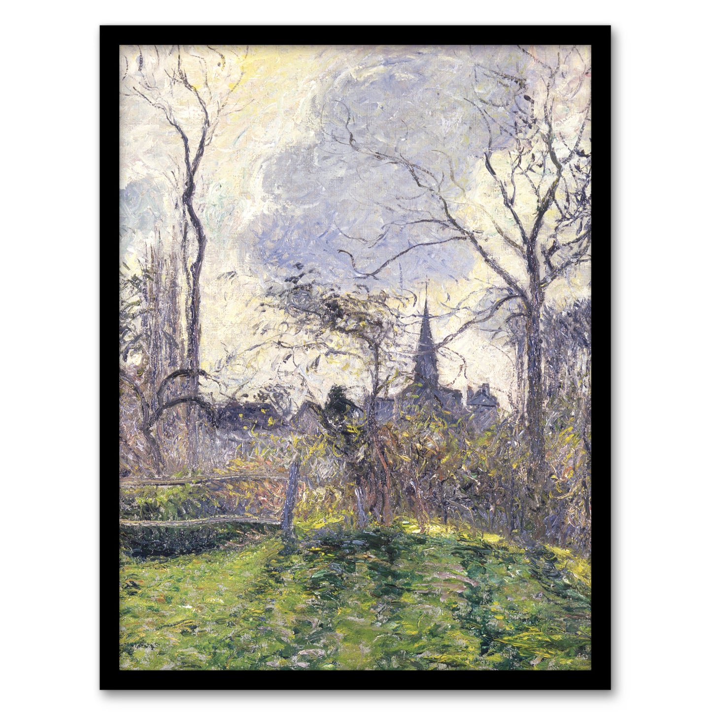 The Bell Tower of Bazincourt Pissarro Framed Wall Art Print