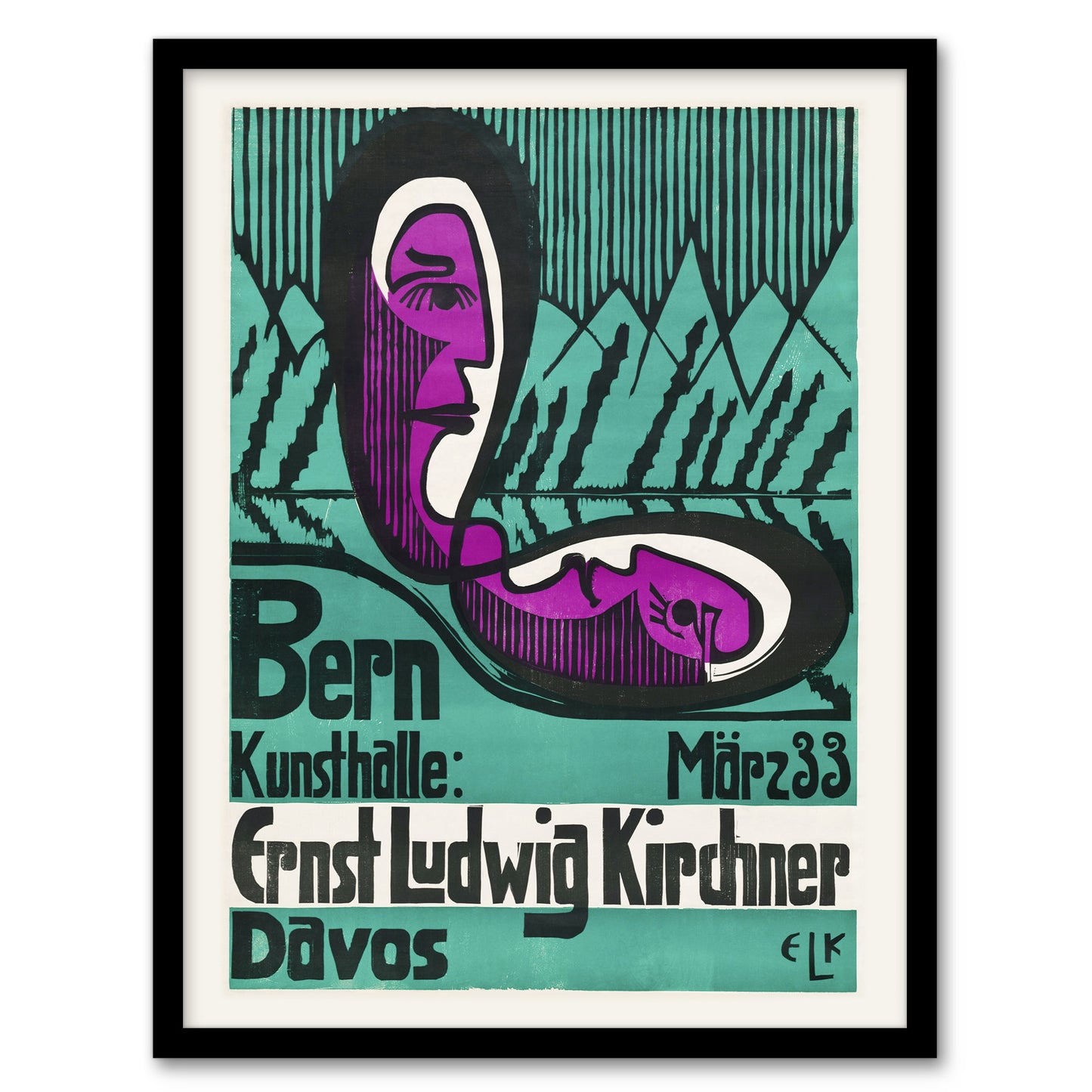 Retrospective Exhibition Poster Kirchner Framed Wall Art Print
