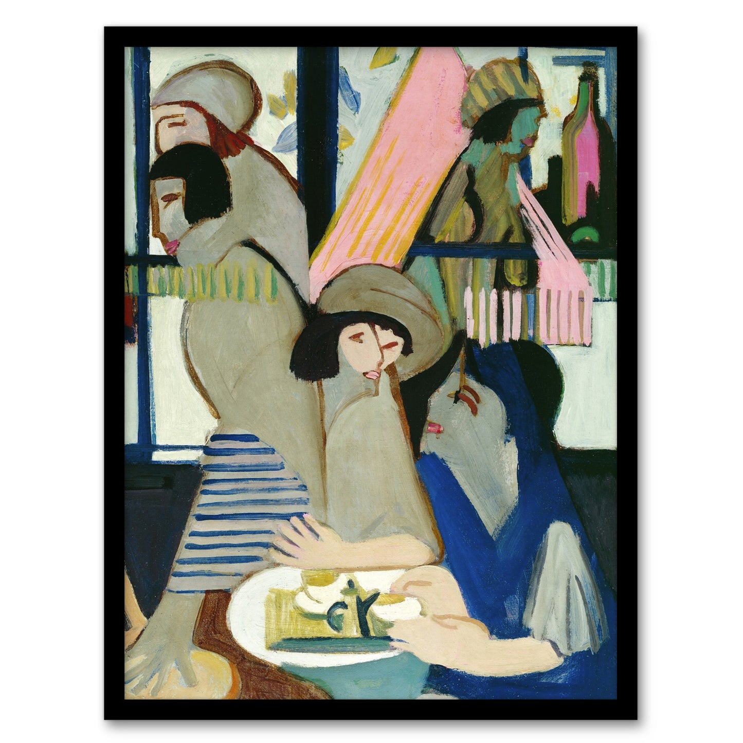 The Cafe Abstract Painting Kirchner Framed Wall Art Print