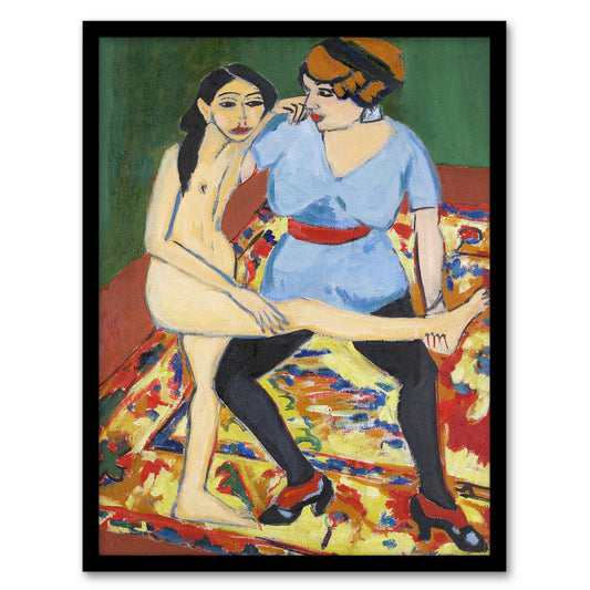 Dance Training Oil Painting Kirchner Framed Wall Art Print