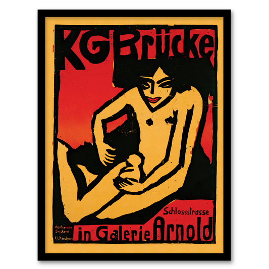 Exhibition Poster for Die Brucke Kirchner Framed Wall Art Print