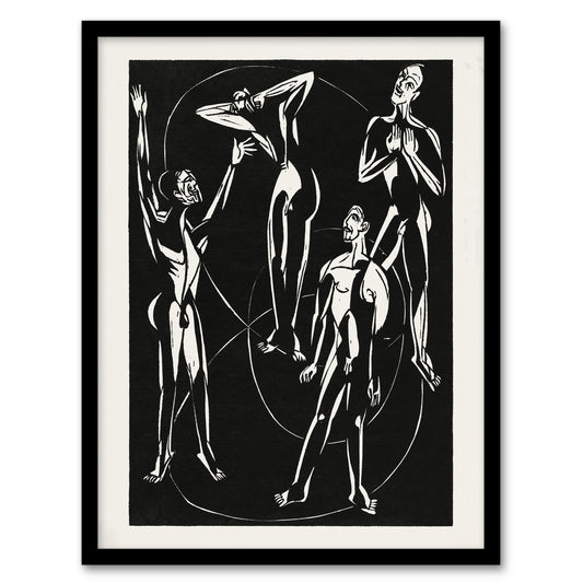 Feelings Male Figure Motion Kirchner Framed Wall Art Print