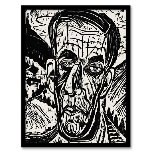Head of Van de Velde Ernst Ludwig Kirchner Framed Wall Art Print
