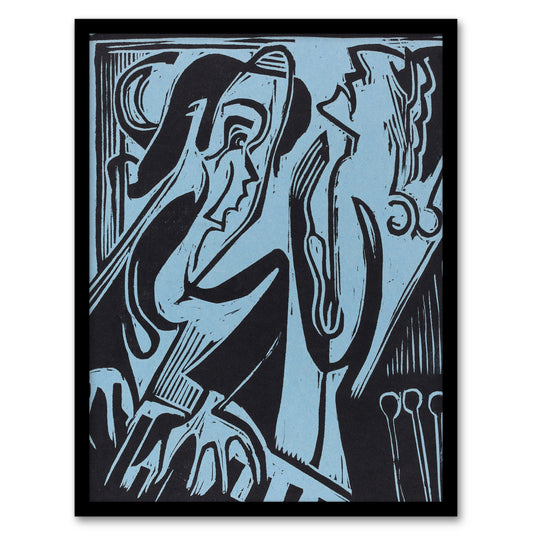 Abstract Pianist and Singer Kirchner Framed Wall Art Print