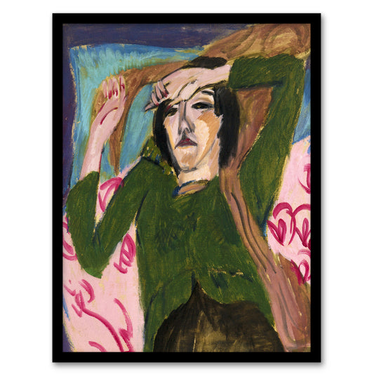 Woman in the Green Blouse Kirchner Framed Wall Art Print