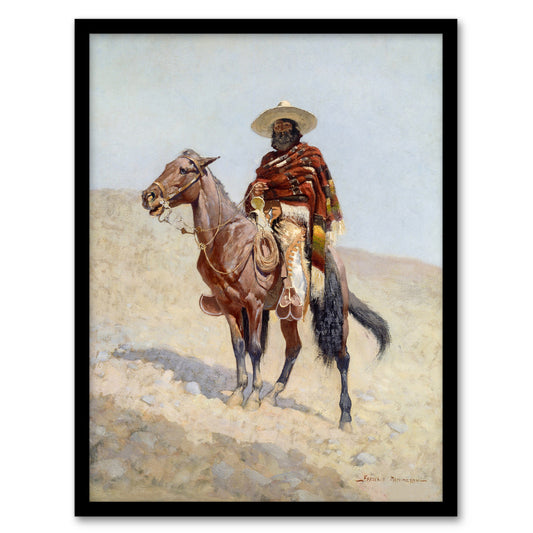 A Mexican Vaquero Cowboy Frederic Remington Framed Wall Art Print