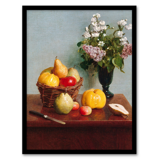 Still Life with Flowers and Fruit Latour Framed Wall Art Print