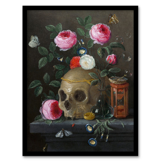 Vanitas Still Life With Skull Jan van Kessel Framed Wall Art Print
