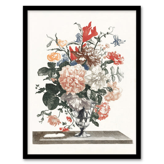 Flower Bouquet In A Glass Vase Johan Teyler Framed Wall Art Print