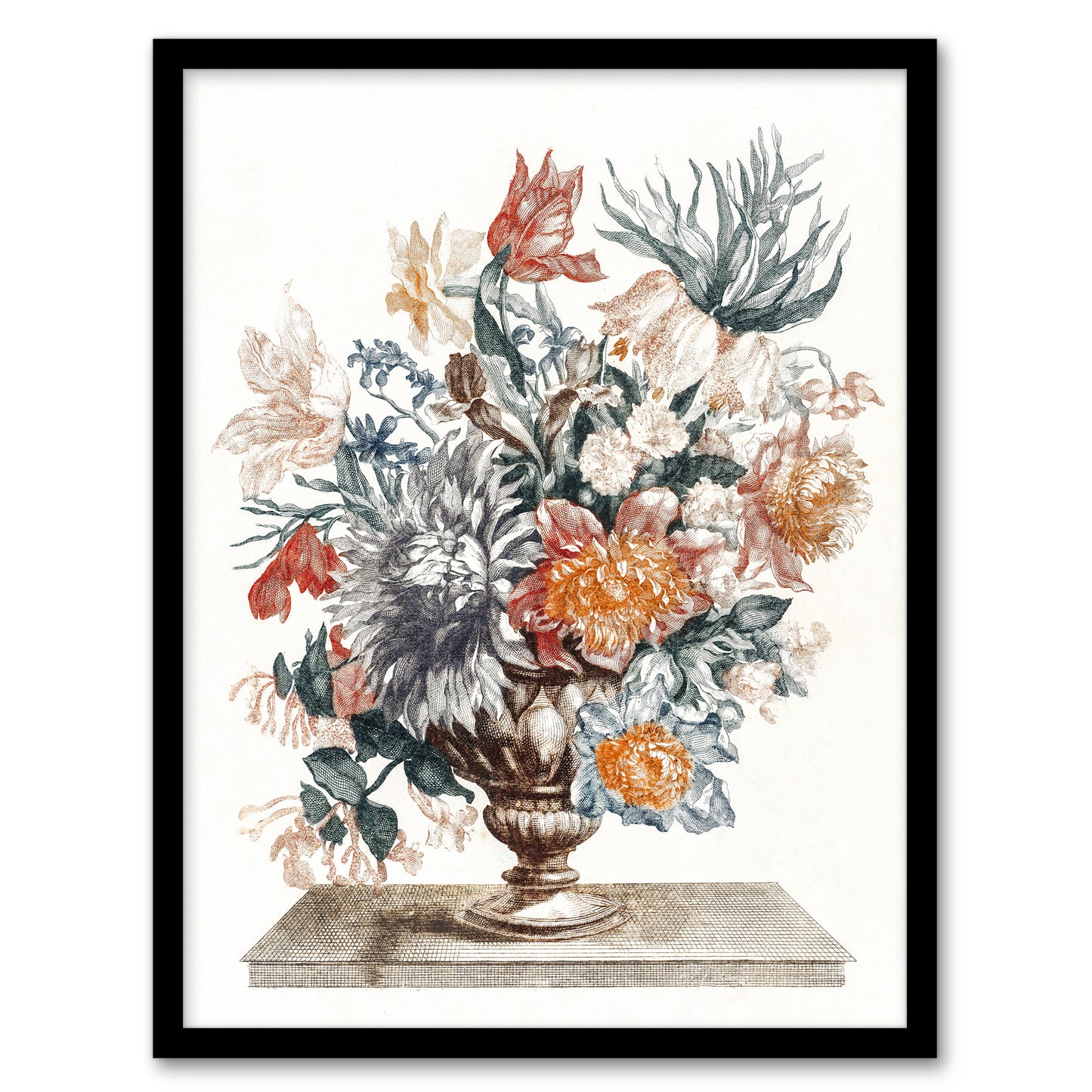 Stone Vase with Flower Bouquet Johan Teyler Framed Wall Art Print