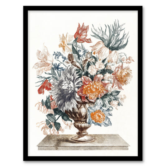 Stone Vase with Flower Bouquet Johan Teyler Framed Wall Art Print