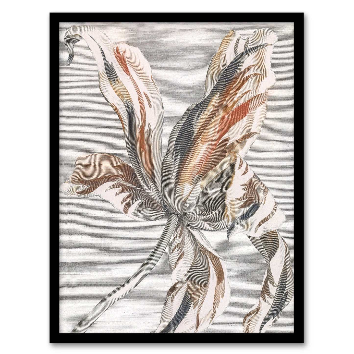 Tulip Flower Bloom Floral Painting Teyler Framed Wall Art Print
