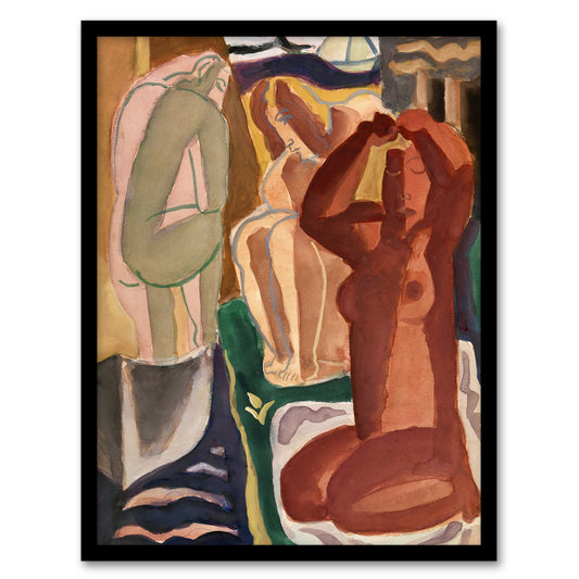 Bathing Women Abstract Painting Leo Gestel Framed Wall Art Print