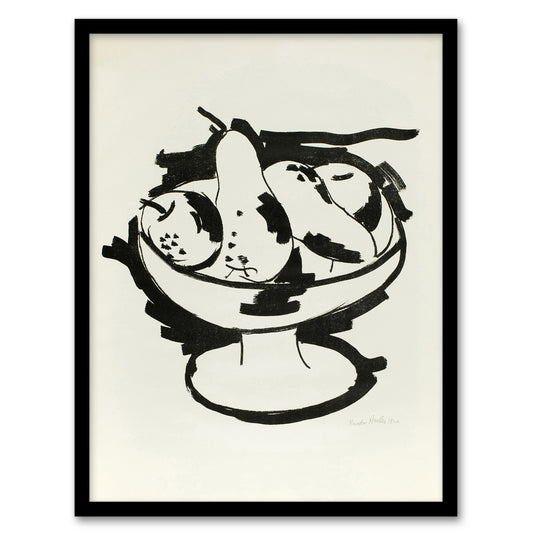 Bowl of Fruit Still Life Sketch Hartley Framed Wall Art Print