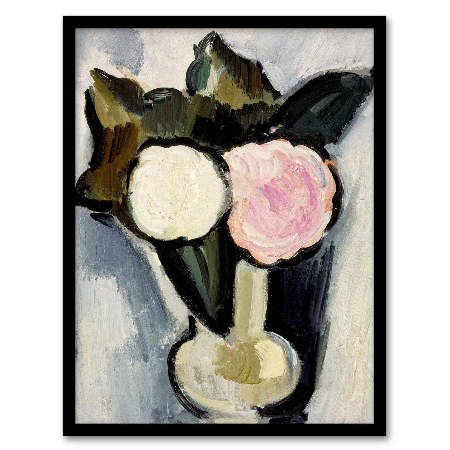 Pink and White Flowers in a Vase Hartley Framed Wall Art Print