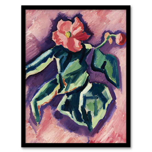 Pink Begonias Abstract Painting Hartley Framed Wall Art Print