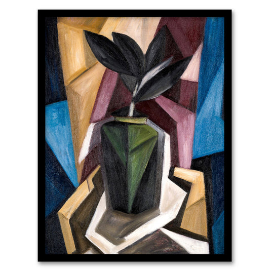 Rubber Plant Abstract Painting Hartley Framed Wall Art Print