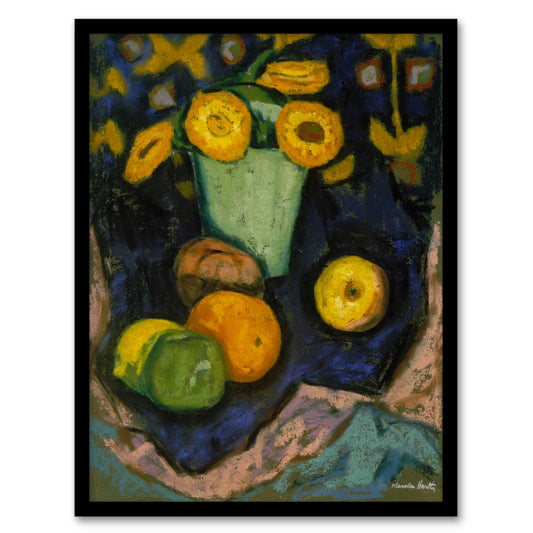 Still Life with Flowers and Fruit Hartley Framed Wall Art Print