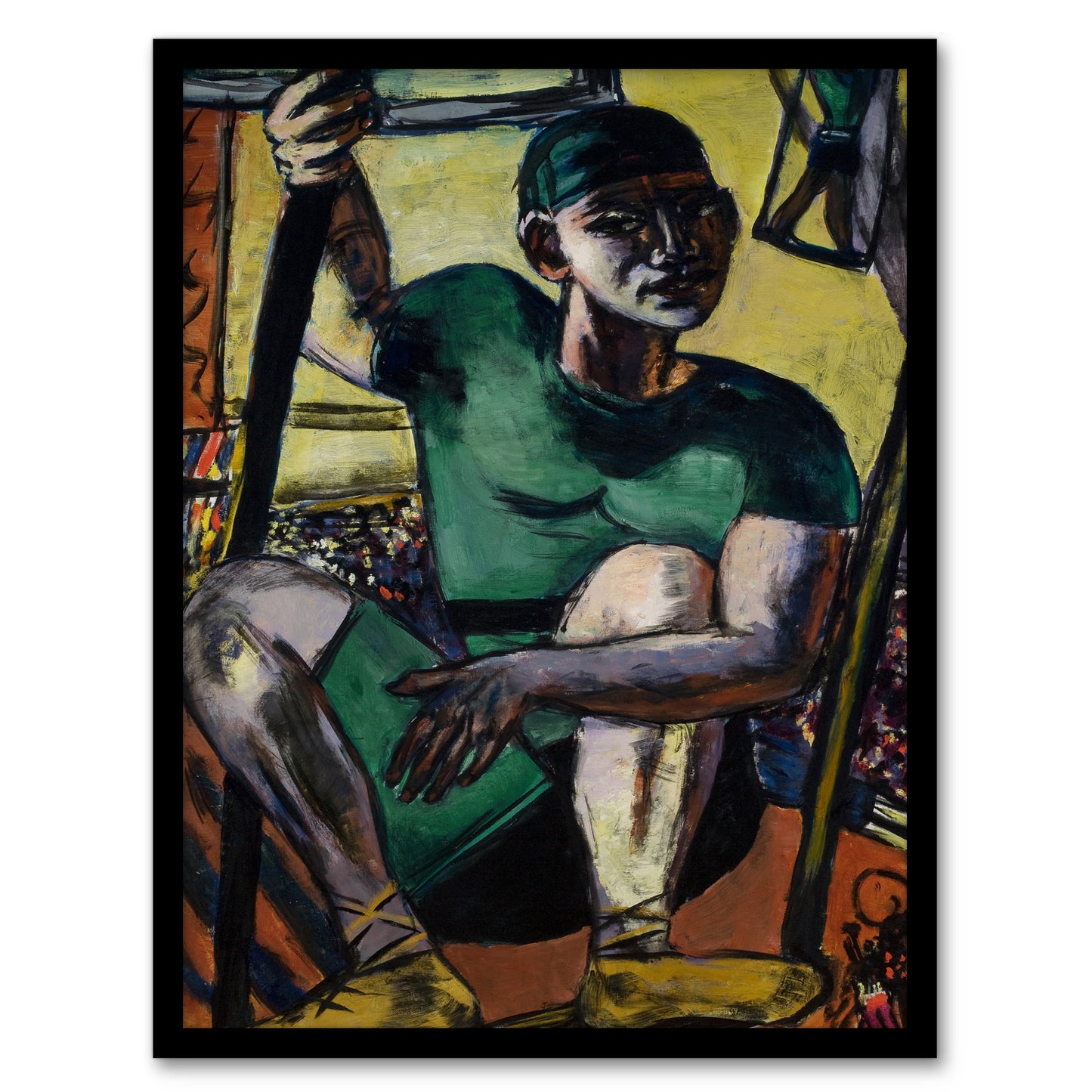 Acrobat Portrait on the Trapeze Max Beckmann Framed Wall Art Print