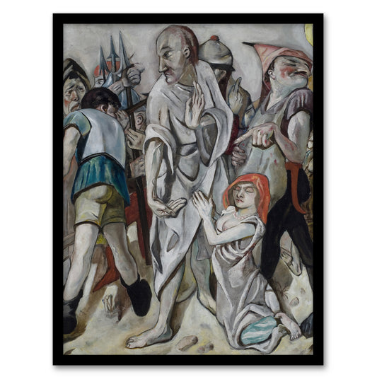 Jesus Christ and the Sinner Max Beckmann Framed Wall Art Print