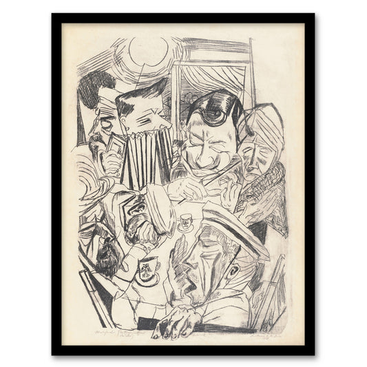 The Patriotic Song Pencil Drawing Beckmann Framed Wall Art Print