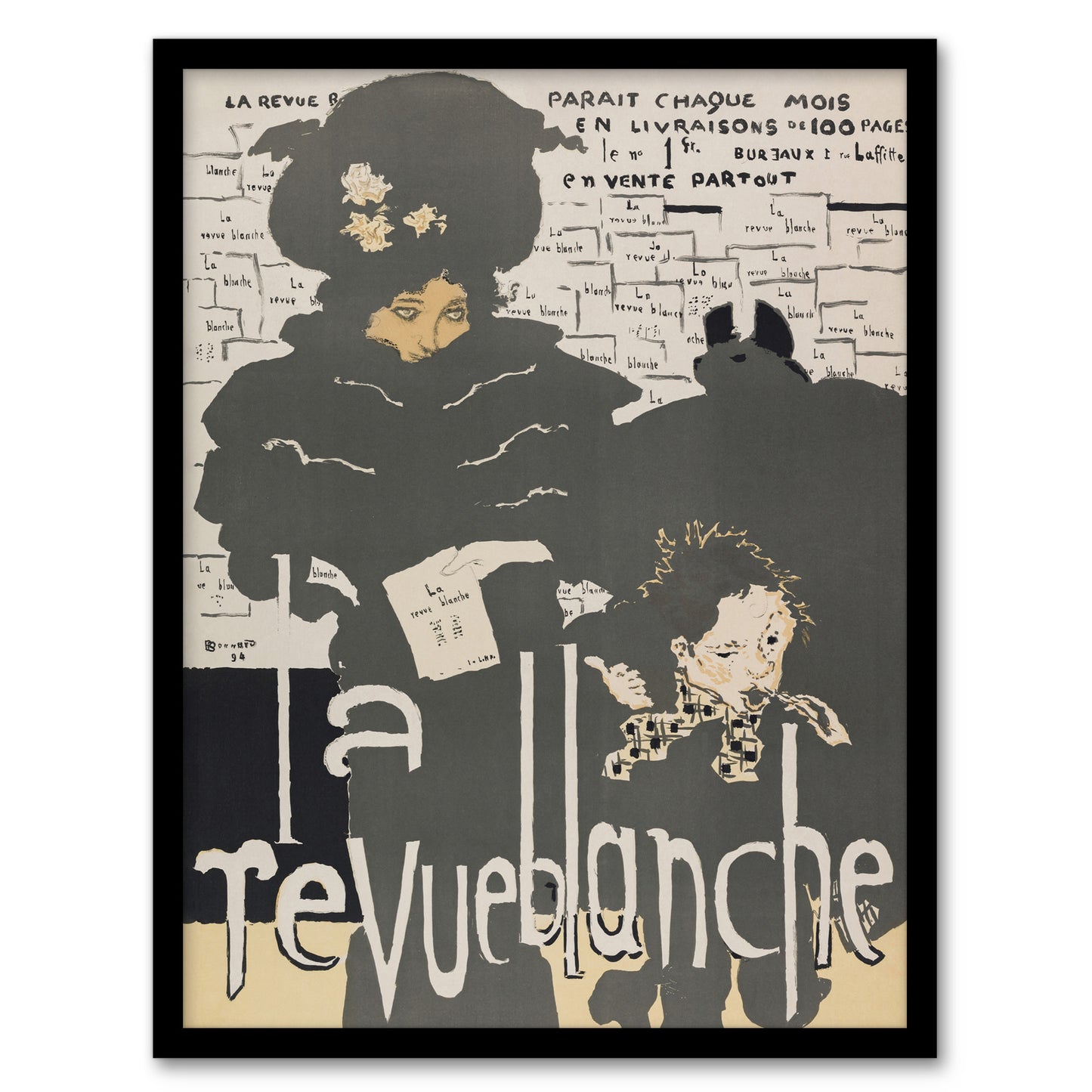 Poster for the Revue Blanche Journal Bonnard Framed Wall Art Print
