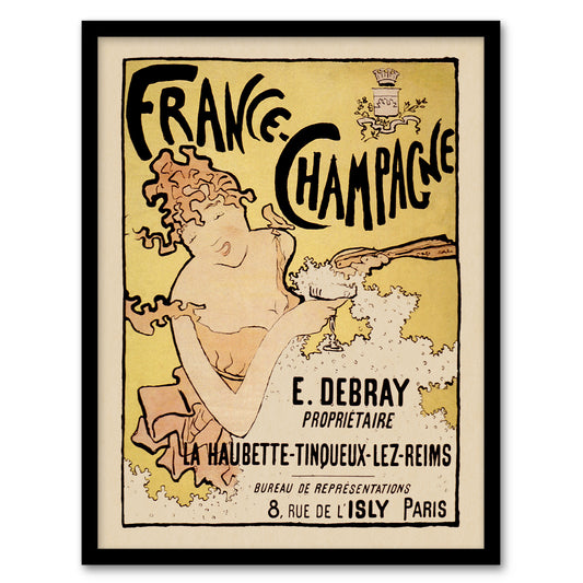 France Champagne Vintage Advert Bonnard Framed Wall Art Print