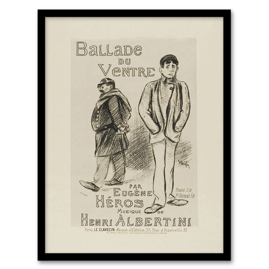 Ballade du Ventre Theatre Poster Steinlen Framed Wall Art Print