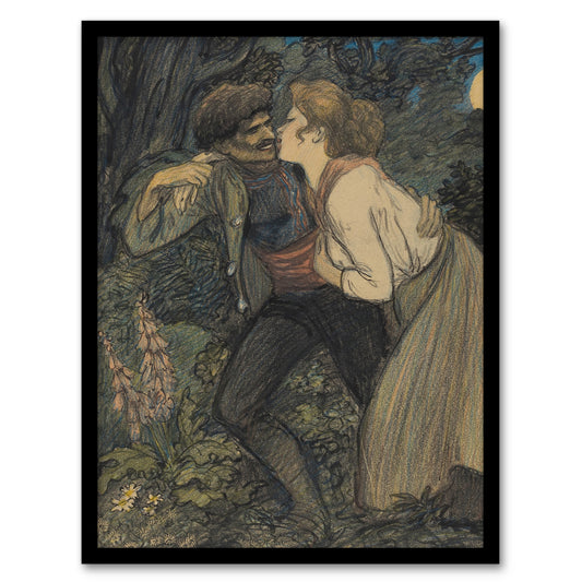 La Chienne Au Loup Painting Steinlen Framed Wall Art Print