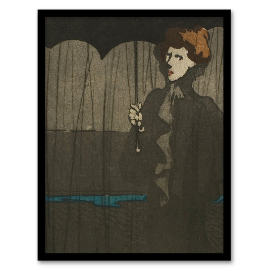 The Shower Art Nouveau Painting Steinlen Framed Wall Art Print