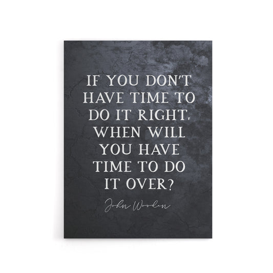 Basketball Quote John Wooden Do It Right Canvas Wall Art Print