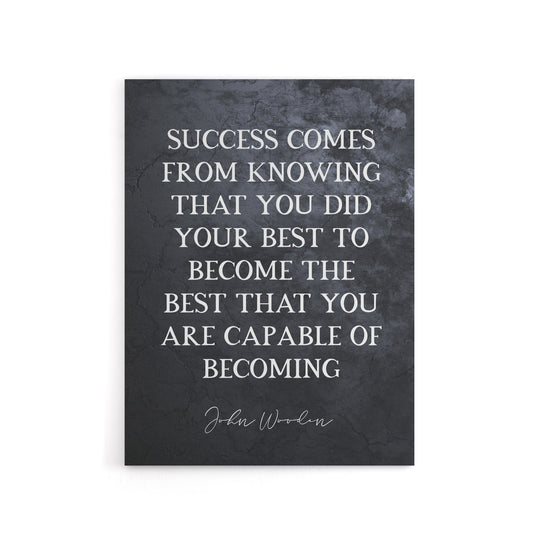 Basketball Quote John Wooden Success Canvas Wall Art Print