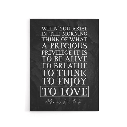 Inspirational Quote Marcus Aurelius Canvas Wall Art Print