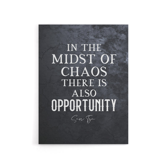 Inspirational Quote Sun Tzu Opportunity Canvas Wall Art Print