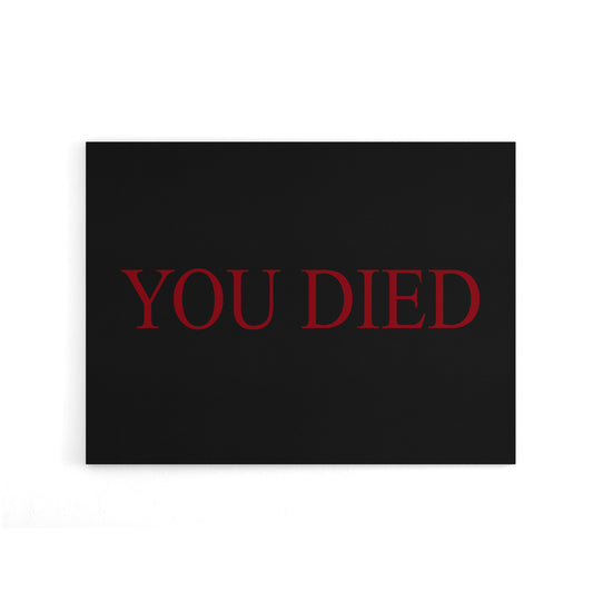 E Sports You Died Souls Video Game Over Canvas Wall Art Print