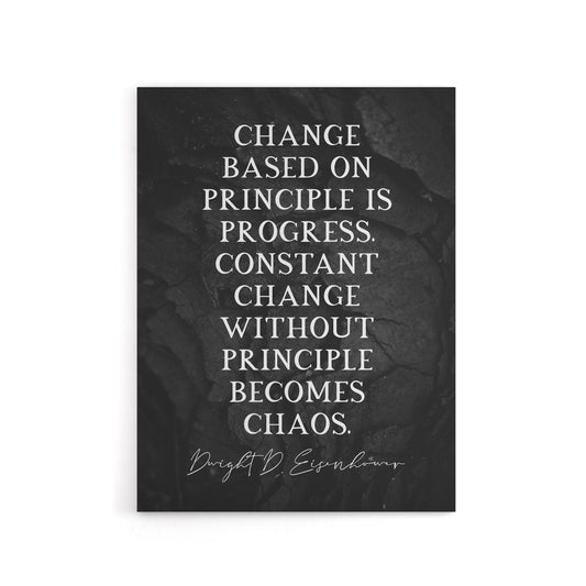 Dwight D Eisenhower Change Quote Canvas Wall Art Print