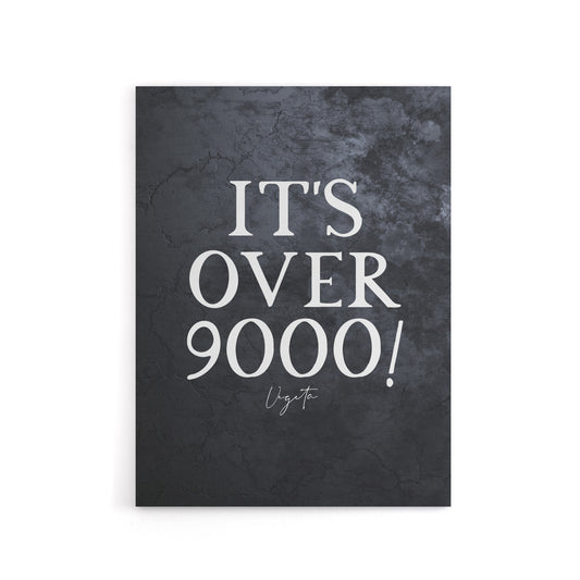 Slate Quote Power Level Over 9000 Canvas Wall Art Print