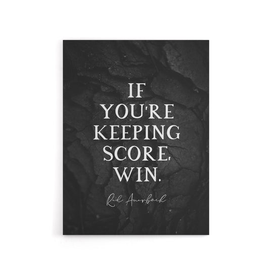 Red Auerbach Keeping Score Quote Canvas Wall Art Print