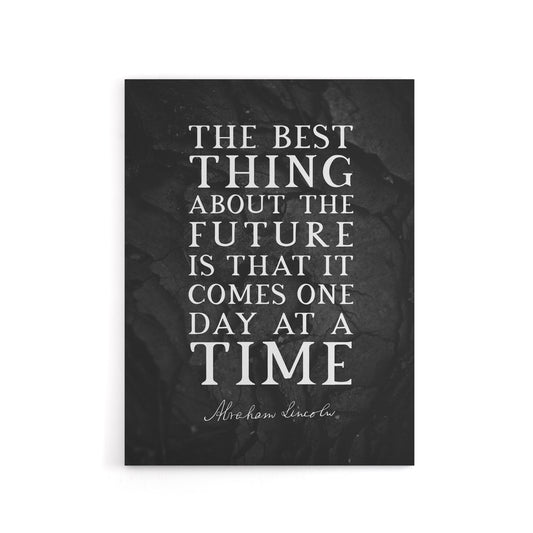 Abraham Lincoln Future Slate Quote Canvas Wall Art Print