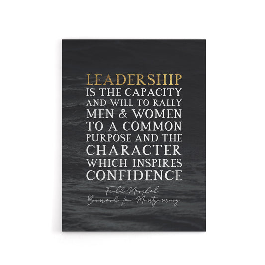 Bernard Montgomery Leadership Quote Canvas Wall Art Print
