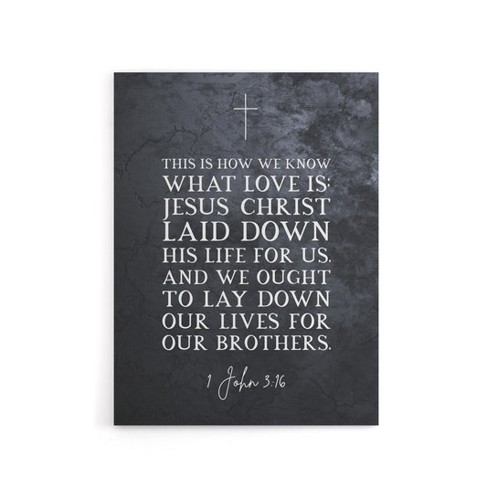 John 3 16 Love Jesus Christ Bible Quote Canvas Wall Art Print